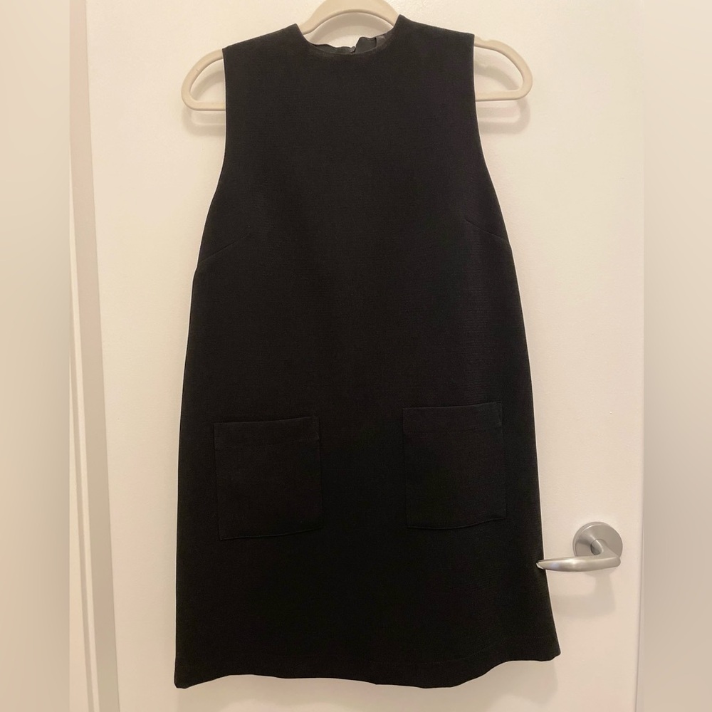 Black dress with front pockets